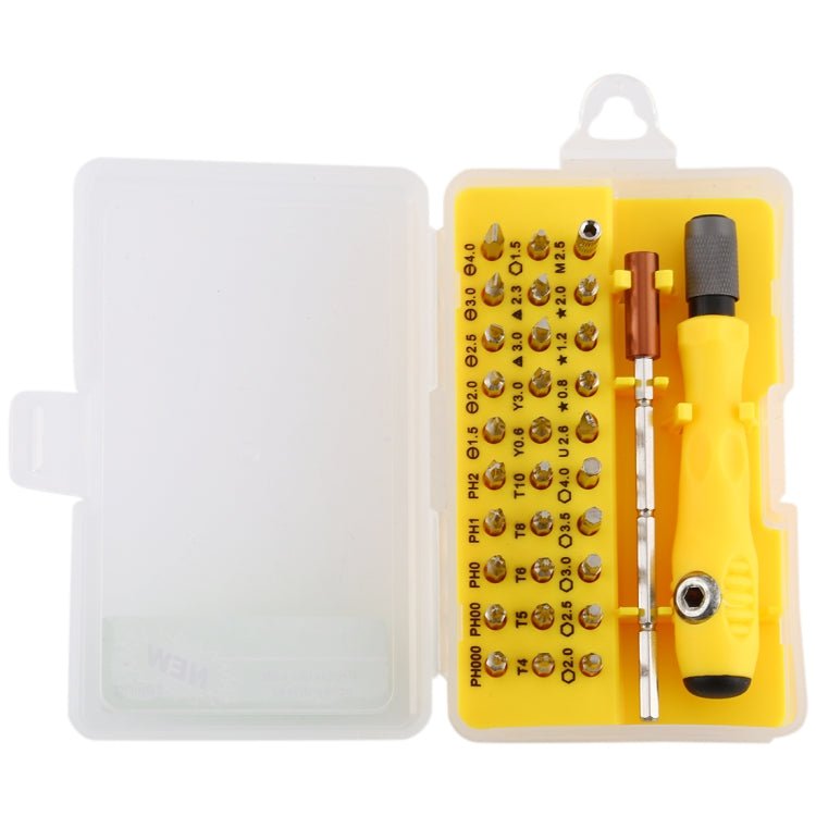 32 - in - 1 CRV Steel Mobile Phone Disassembly Repair Tool Multi - function Combination Screwdriver Set, Yellow, Gray Green, Red - ORIWHIZ