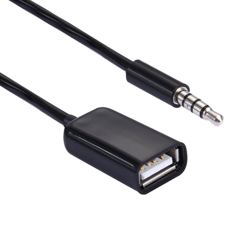 3.5mm Male to USB 2.0 Female Audio Converter Retractable Coiled Cable for Car MP3 Speaker U Disk, Length: 1m, 3.5mm Male to USB 2.0 Female - ORIWHIZCar Replacement PartsDIY CablesIn Car