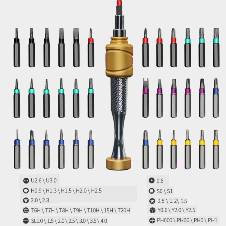 37 In 1 Aluminum Glasses Screwdriver Set Computer Watch Dismantling Repair Tools, 37 in 1 - ORIWHIZ