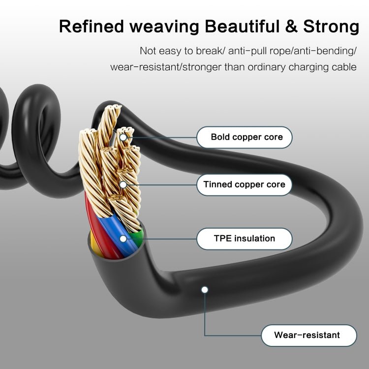3A Micro USB Spring Charging Data Cable, Micro - ORIWHIZ