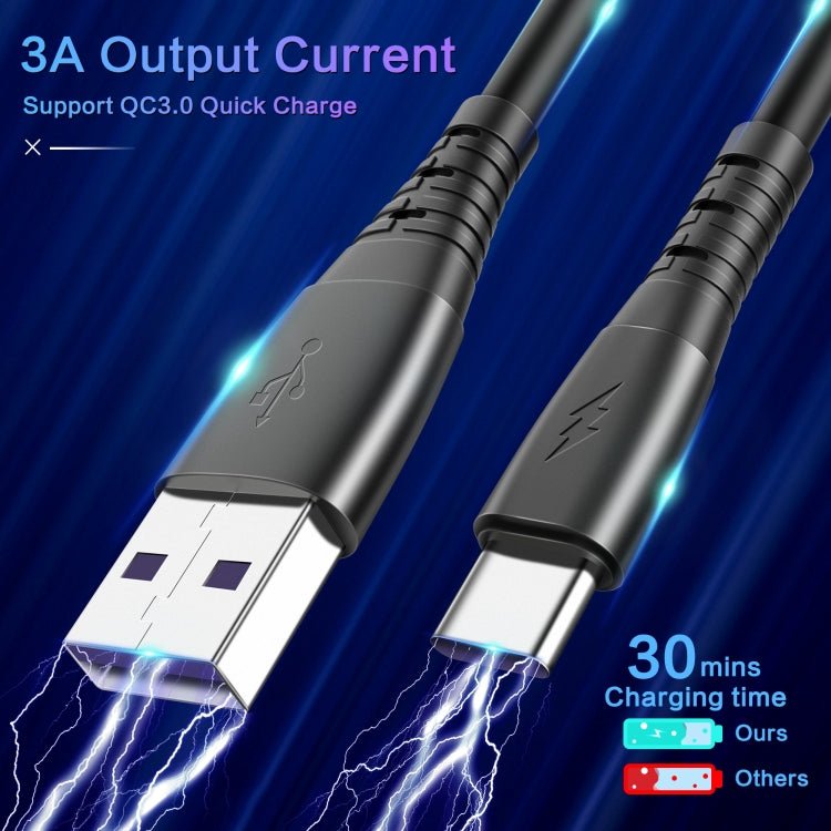 3A Type - C / USB - C Spring Charging Data Cable, Type - C - ORIWHIZ