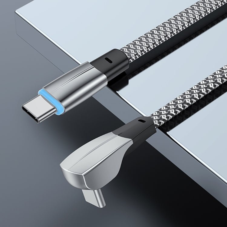 3A USB - C/Type - C to USB - C/Type - C Elbow Fast Charge Data Cable, 3A Type - C to Type - C 1.2m, 3A Type - C to Type - C 2m - ORIWHIZ