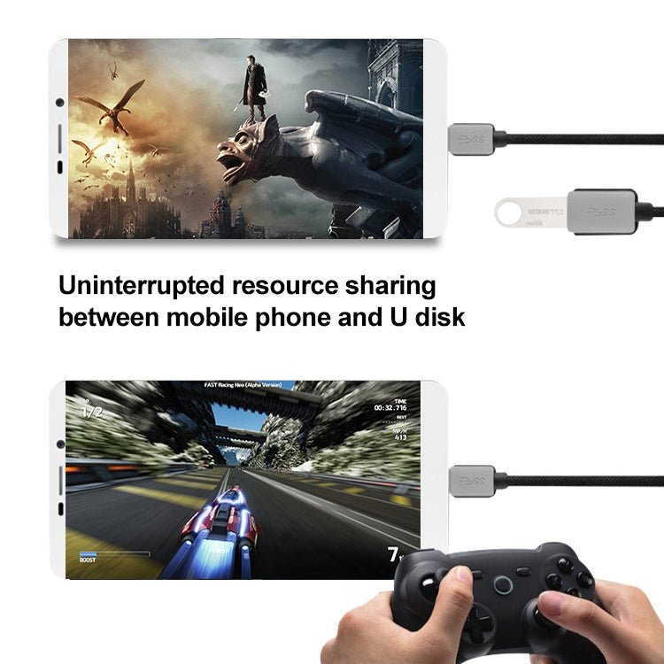 3m Woven Style 2A USB - C / Type - C 3.1 Male to USB 3.0 Male Data / Charger Cable, 3m - ORIWHIZ