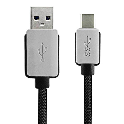 3m Woven Style 2A USB - C / Type - C 3.1 Male to USB 3.0 Male Data / Charger Cable, 3m - ORIWHIZ