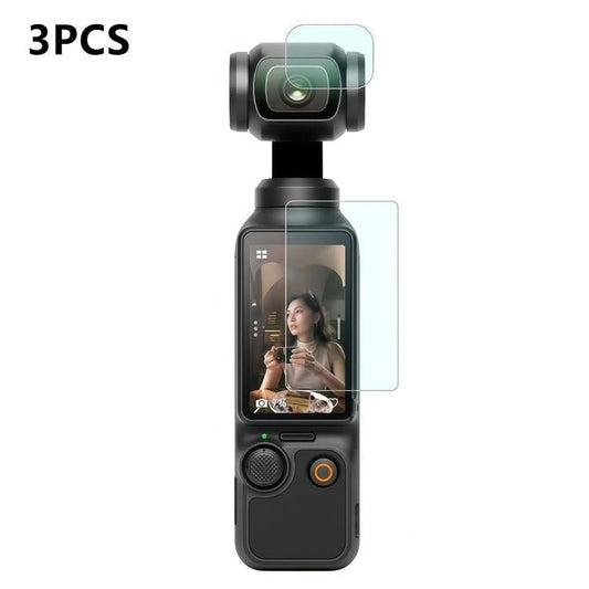 3 قطع من فيلم حماية شاشة الكاميرا المضاد للخدش، زجاج مقوى قياسي لكاميرا DJI Osmo Pocket 4، زجاج مضاد للانعكاس بتقنية الواقع المعزز لكاميرا DJI Osmo Pocket 4 - ملحقات ORIWHIZDJI وInsta360، ملحقات Osmo Pocket، أفلام وملصقات واقية