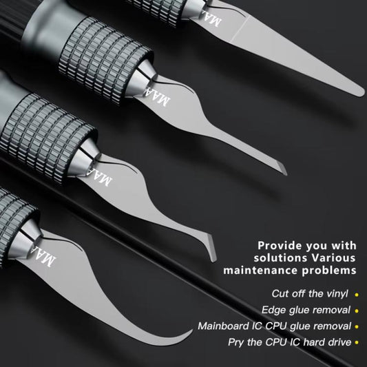 4 In 1 Blade Pry IC / CPU Hard Disk Blade Cell Phone Motherboard Repair Scraping Gum Degumming Tools, MY - 102 - ORIWHIZ