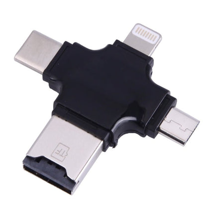 4 in 1 USB - C / Type - C & USB 2.0 & Micro USB & 8 Pin TF Card Reader for MacBook, PC, Laptop, Smart Phone with OTG Function, Support FAT32 & exFAT - ORIWHIZ