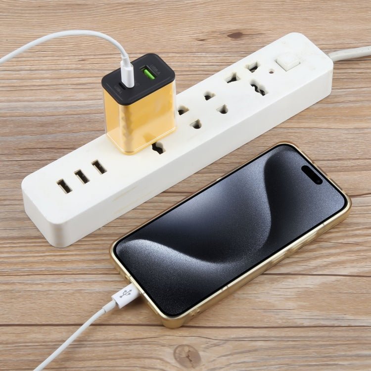 45 - A2CL 20W Type - C, 8 Pin, USB - A Crystal Diamond Multi - Port Fast Charger, US Plug - ORIWHIZ