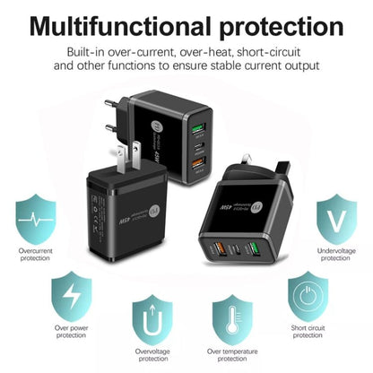 45W PD3.0 + 2 x QC3.0 USB Multi Port Charger with Type - C to Type - C Cable, EU Plug, EU Plug + Type - C to Type - C Cable - ORIWHIZ
