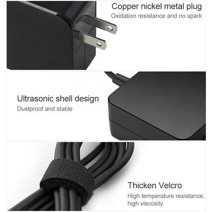 45W USB - C / Type - C Power Adapter Portable Charger for Laptops with Type - C Charging Cable, US Plug, 45W US Plug /Black - ORIWHIZ