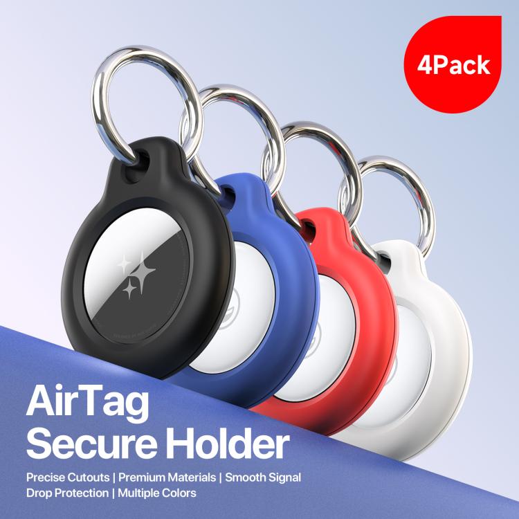 4pcs DUX DUCIS PC Keychain Locator Protective Case, For Airtag - ORIWHIZ