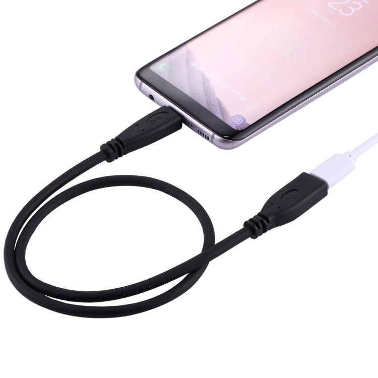 50cm USB - C / Type - C 3.1 Male to USB - C / Type - C Female Connector Adapter Cable, 50cm - ORIWHIZ