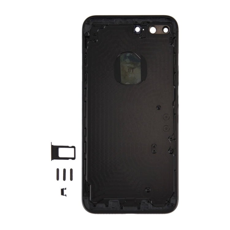 6 in 1 for iPhone 7 Plus (Back Cover + Card Tray + Volume Control Key + Power Button + Mute Switch Vibrator Key + Sign) Full Assembly Housing Cover (Jet Black), For iPhone 7 Plus Jet Black - ORIWHIZ