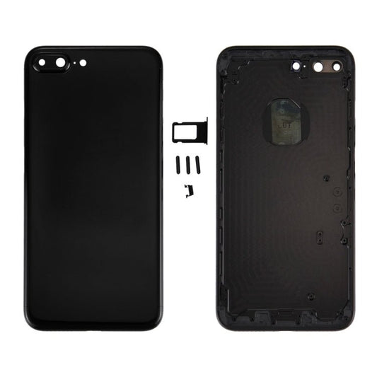 6 in 1 for iPhone 7 Plus (Back Cover + Card Tray + Volume Control Key + Power Button + Mute Switch Vibrator Key + Sign) Full Assembly Housing Cover (Jet Black), For iPhone 7 Plus Jet Black - ORIWHIZ