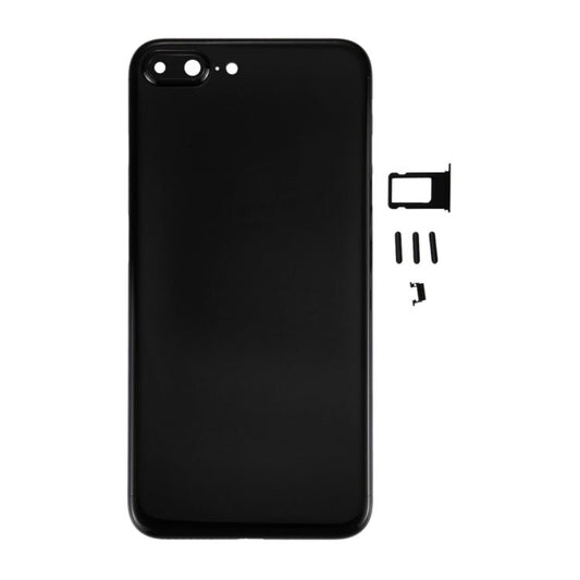 6 in 1 for iPhone 7 Plus (Back Cover + Card Tray + Volume Control Key + Power Button + Mute Switch Vibrator Key + Sign) Full Assembly Housing Cover (Jet Black), For iPhone 7 Plus Jet Black - ORIWHIZ