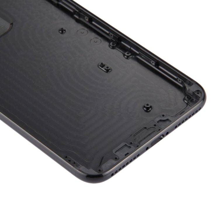 6 in 1 for iPhone 7 Plus (Back Cover + Card Tray + Volume Control Key + Power Button + Mute Switch Vibrator Key + Sign) Full Assembly Housing Cover (Jet Black), For iPhone 7 Plus Jet Black - ORIWHIZ