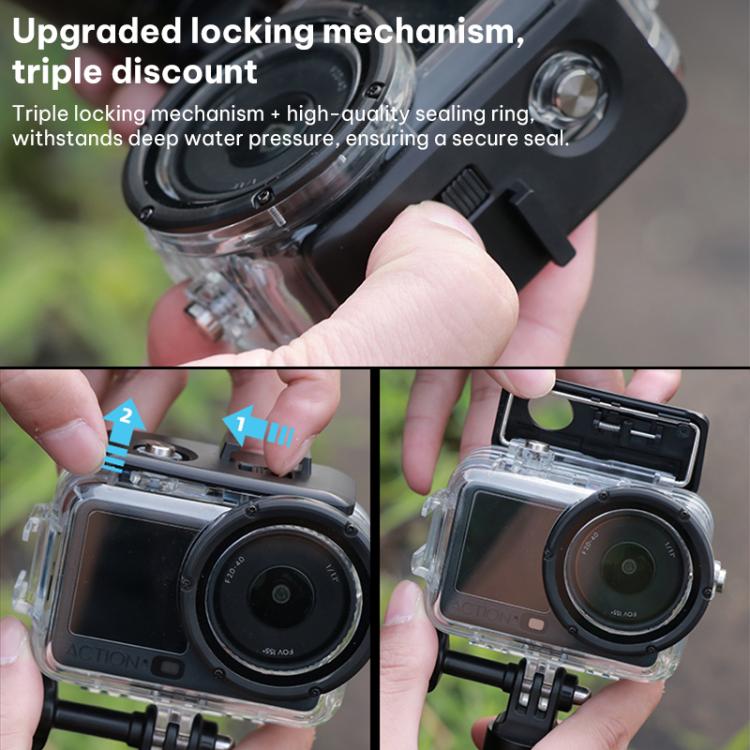 60m Underwater Waterproof Sealed Diving Shell, For DJI Osmo Action 6 60m Underwater - ORIWHIZCase & BagsDJI & Insta360 AccessoriesOsmo Action Series