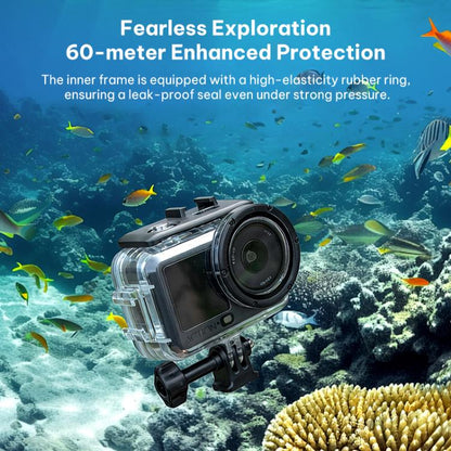 60m Underwater Waterproof Sealed Diving Shell, For DJI Osmo Action 6 60m Underwater - ORIWHIZCase & BagsDJI & Insta360 AccessoriesOsmo Action Series