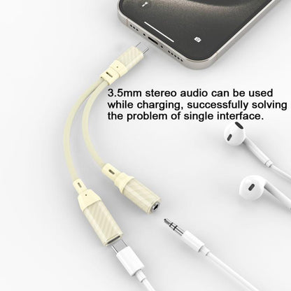 60W 2 in 1 Type - C to Type - C and 3.5mm Audio Adapter, Type - C to Type - C and 3.5mm - ORIWHIZ