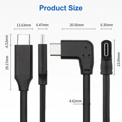 60W 3A USB - C / Type - C Male to USB - C / Type - C Elbow PD Fast Charging Magic Belt Cable, 0.5m, 1m, 2m - ORIWHIZ