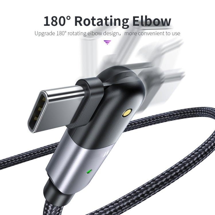 60W 3A USB - C / Type - C to Type - C 180 Degree Rotating Elbow Fast Charging Cable, 1.2m 60W PD, 2m 60W PD - ORIWHIZ
