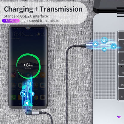 60W 3A USB - C / Type - C to Type - C 180 Degree Rotating Elbow Fast Charging Cable, 1.2m 60W PD, 2m 60W PD - ORIWHIZ