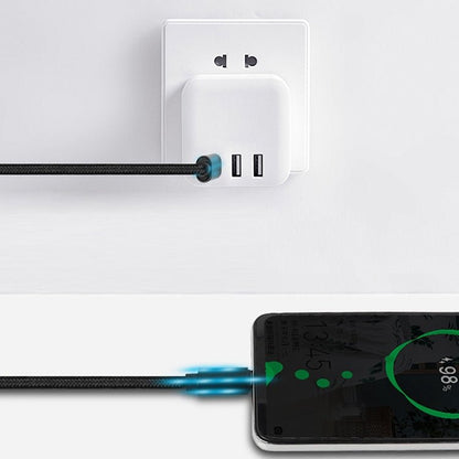 60W PD USB - C / Type - C Male to USB - C / Type - C Male Braided Data Cable, Cable Length: 1m - ORIWHIZ