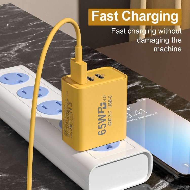 65W Gallium Nitride USB + Type - C Fast Charging Charger, EU Plug, US Plug - ORIWHIZ