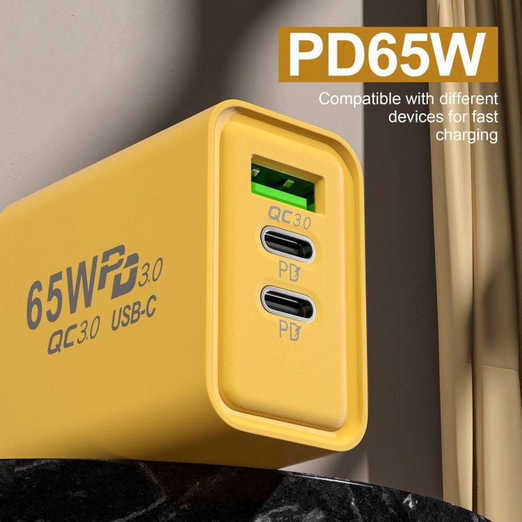 65W Gallium Nitride USB + Type - C Fast Charging Charger, EU Plug, US Plug - ORIWHIZ