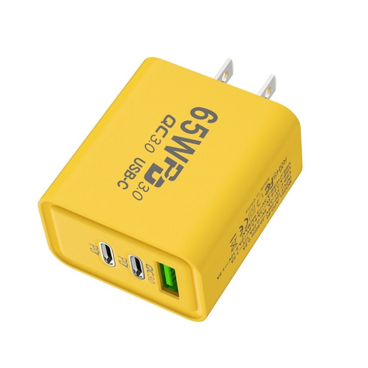 65W Gallium Nitride USB + Type - C Fast Charging Charger, EU Plug, US Plug - ORIWHIZ