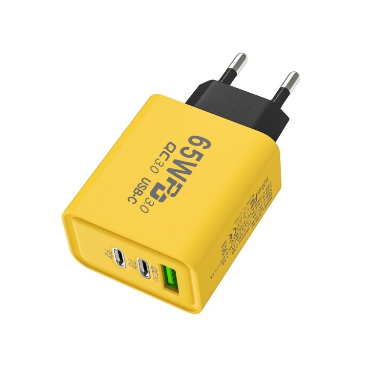 65W Gallium Nitride USB + Type - C Fast Charging Charger, EU Plug, US Plug - ORIWHIZ