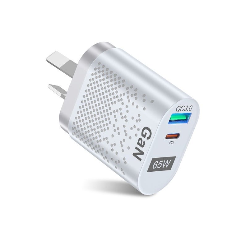 65W GaN Mobile Phone Charger PD Fast Charge Computer Adapter, Black EU Plug, Black UK Plug, Black US Plug, Black AU Plug, Black KR Plug, White EU Plug, White UK Plug, White US Plug, White AU Plug, White KR Plug - ORIWHIZ