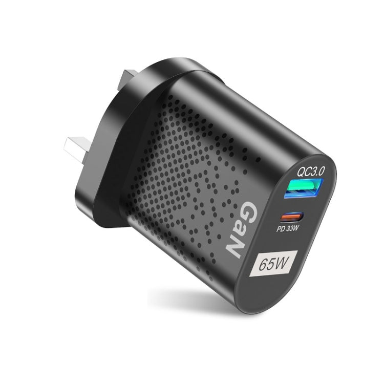65W GaN Mobile Phone Charger PD Fast Charge Computer Adapter, Black EU Plug, Black UK Plug, Black US Plug, Black AU Plug, Black KR Plug, White EU Plug, White UK Plug, White US Plug, White AU Plug, White KR Plug - ORIWHIZ