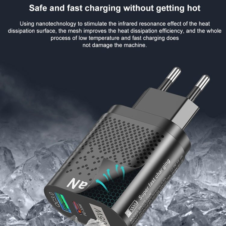 65W GaN Mobile Phone Charger PD Fast Charge Computer Adapter, Black EU Plug, Black UK Plug, Black US Plug, Black AU Plug, Black KR Plug, White EU Plug, White UK Plug, White US Plug, White AU Plug, White KR Plug - ORIWHIZ