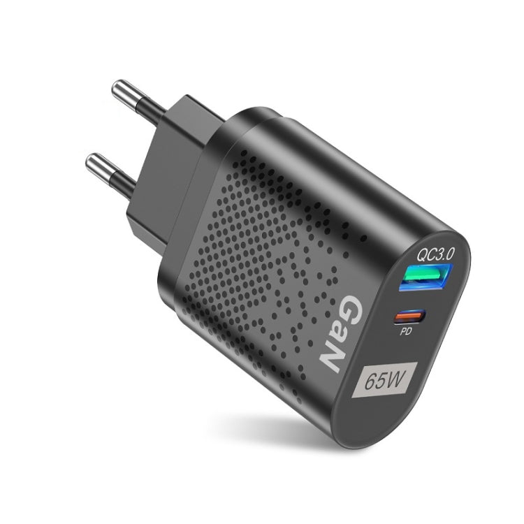 65W GaN Mobile Phone Charger PD Fast Charge Computer Adapter, Black EU Plug, Black UK Plug, Black US Plug, Black AU Plug, Black KR Plug, White EU Plug, White UK Plug, White US Plug, White AU Plug, White KR Plug - ORIWHIZ