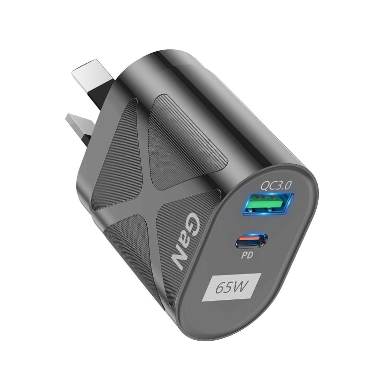 65W GAN PD + QC3.0 Fast Charger Phone Notebook Computer Universal Charging Head, EU Plug Black, UK Plug Black, US Plug Black, AU Plug Black, EU Plug White, UK Plug White, US Plug White, AU Plug White - ORIWHIZ