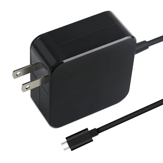 65W USB - C / Type - C Power Adapter Portable Charger for Laptops with Type - C Charging Cable, US Plug, 65W US Plug /Black - ORIWHIZ