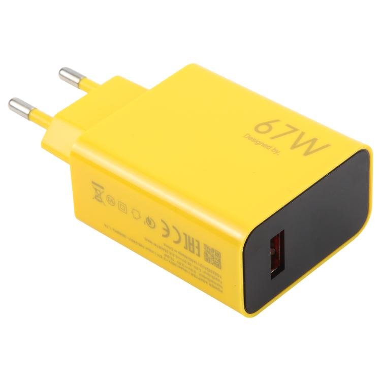 67W USB Fast Charger with 1m USB to Elbow Type - C Cable, 67W Elbow Type - C - ORIWHIZ