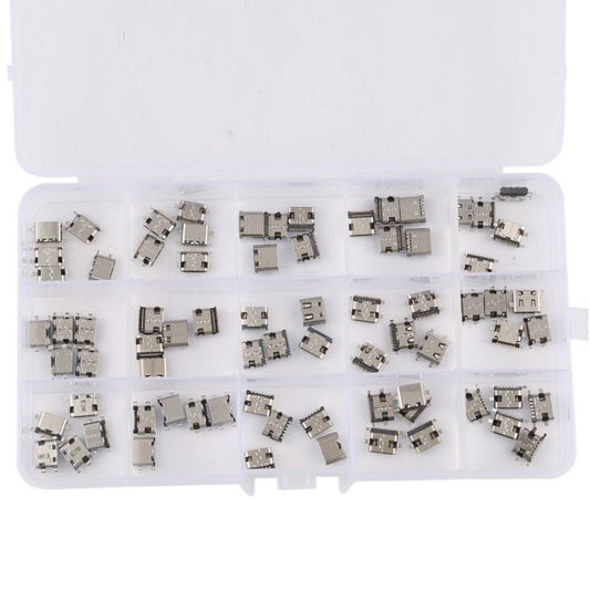 75 PCS/Set USB Type C Charging Port Connector 6Pin / 12Pin / 16Pin / 14Pin / 24Pin for Huawei / Samsung / Xiaomi Etc, 75 PCS/Set - ORIWHIZ