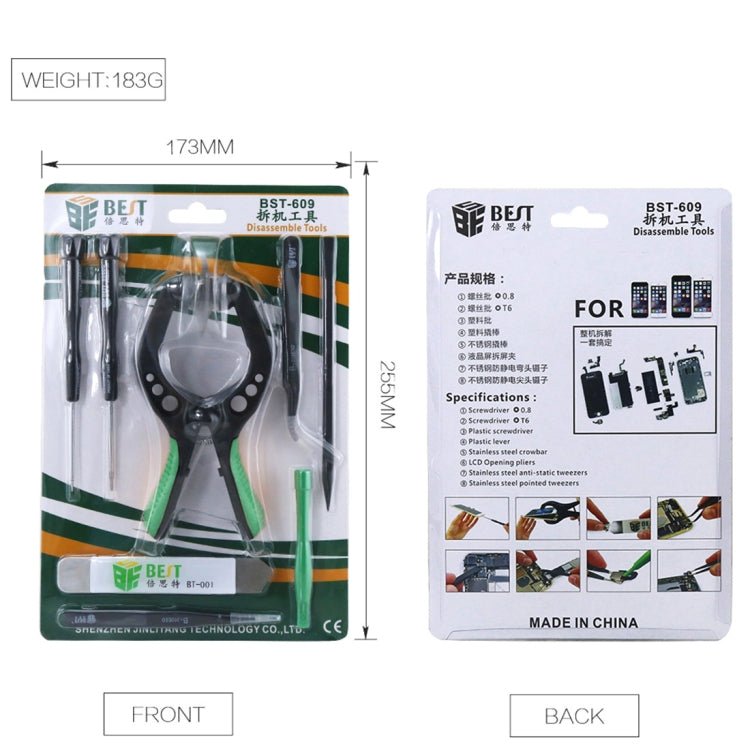 8 in 1 BEST BST - 609 Cell Phone Repair Tool Kit Opening Tools, BST - 609 - ORIWHIZ