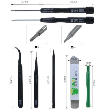8 in 1 BEST BST - 609 Cell Phone Repair Tool Kit Opening Tools, BST - 609 - ORIWHIZ