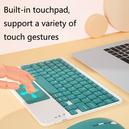 871 9.7 Inch Portable Wireless Bluetooth Keyboard With Touch Screen IPad + Mouse Set for iPad, Pink + Mouse, Mint Green + Mouse, Green + Mouse, Yellow + Mouse, White + Mouse, Black + Mouse - ORIWHIZApple AccessoriesiPad KeyboardiPad Keyboard Universal