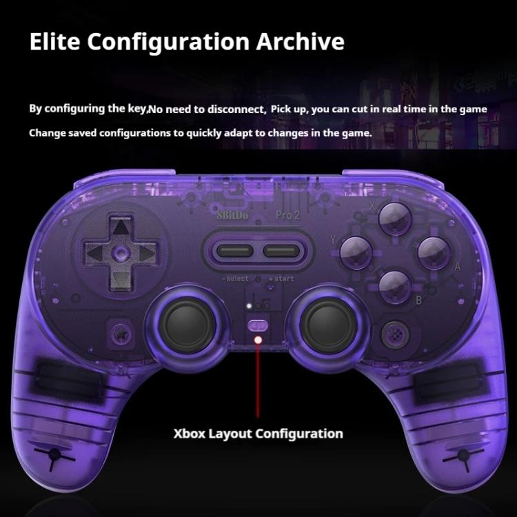 8BitDo Pro2 Retro Hall Edition Translucent Bluetooth With Back Button Multi - Platform Gamepad - ORIWHIZ8BitDoNintendo AccessoriesNintendo Accessories Gamepads