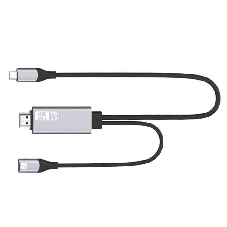 9572PD USB - C / Type - C Male to HDMI Male 4K HD Video Adapter Cable, Cable Length: 1.8m - ORIWHIZ