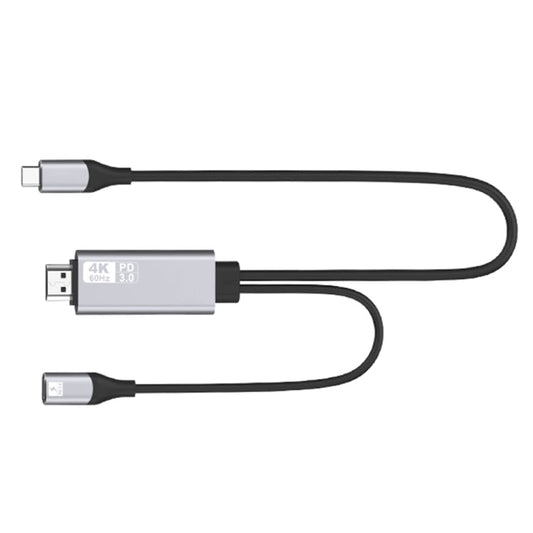 9572PD USB - C / Type - C Male to HDMI Male 4K HD Video Adapter Cable, Cable Length: 1.8m - ORIWHIZ