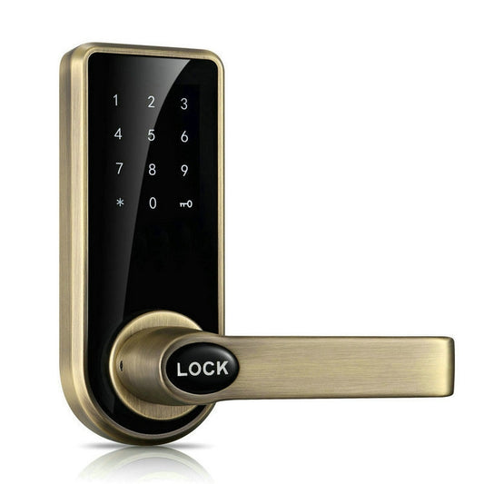 Password + Key + Sensor Card Zinc Alloy Red Bronze Electronic Door Lock Touch Screen Electronic Code Lock, OS8818-JS, OS8818-QGT Bronze, OS8818-HGT Red Bronze