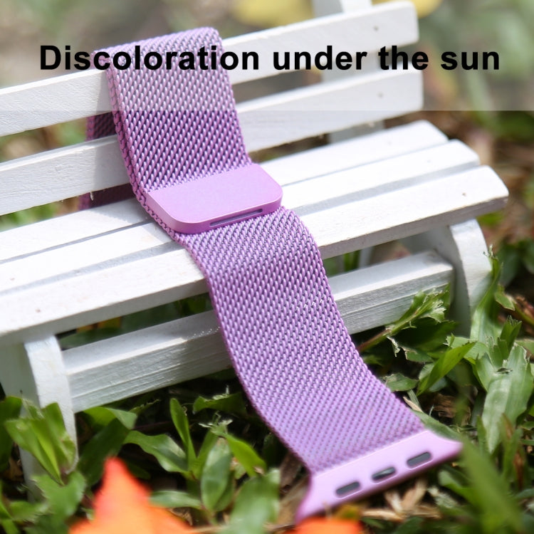 Für Apple Watch Series 7 41mm / 6 & SE & 5 & 4 40mm / 3 & 2 & 1 38mm Farbwechselndes magnetisches Nylon-Armband, 40mm