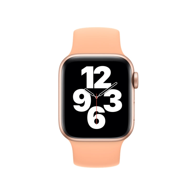 For Apple Watch Series 10 42mm / 9&8&7 41mm / SE 3&SE 2&6&SE&5&4 40mm / 3&2&1 38mm Solid Color Elastic Silicone Watch Band, Size:L 156mm