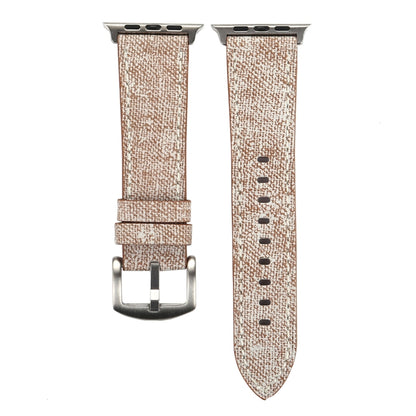 For Apple Watch Ultra 49mm&Watch Ultra 2 49mm / Series 10 46mm / 9&8&7 45mm / SE 3&SE 2&6&SE&5&4 44mm / 3&2&1 42mm Simple Fashion Genuine Leather Cowboy Pattern Watch Band, 42mm