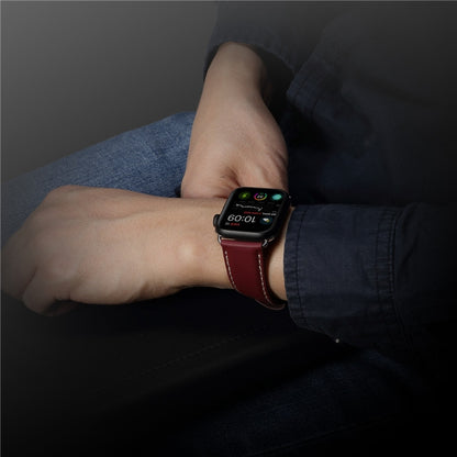 Denior Environmental Luxury Car Watch Leather Watch Band for Apple Watch Series 10 42mm / 9&8&7 41mm / SE 3&SE 2&6&SE&5&4 40mm / 3&2&1 38mm